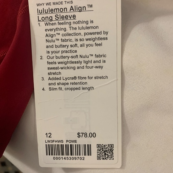 Lululemon Align - new cropped top - Picture 3 of 4